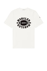 Moncler Graphic Tee in White, view 1, click to view large image.