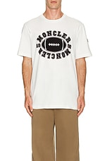 Moncler Graphic Tee in White, view 4, click to view large image.