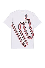 Moncler SS T-Shirt in White, view 1, click to view large image.