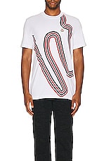 Moncler SS T-Shirt in White, view 3, click to view large image.