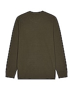 Moncler Long Sleeve T-Shirt in Olive, view 2, click to view large image.