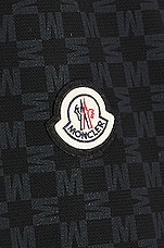 Moncler Short Sleeve Polo in Black, view 4, click to view large image.