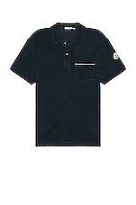 Moncler Polo in Navy, view 1, click to view large image.