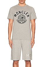 Moncler T-shirt in Grey, view 4, click to view large image.