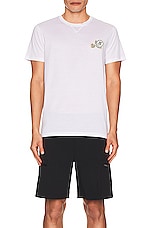 Moncler T-shirt in White, view 4, click to view large image.