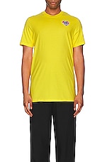 Moncler T-shirt in Yellow, view 4, click to view large image.