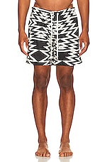 Moncler Swim Trunks in Black & White, view 3, click to view large image.