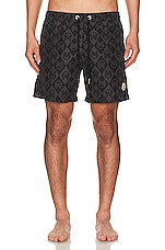 Moncler Swimshort in Black, view 4, click to view large image.