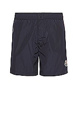 Moncler Swim Short in Blue, view 1, click to view large image.