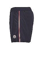 Moncler Swim Short in Blue, view 3, click to view large image.