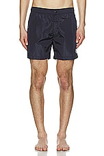Moncler Swim Short in Blue, view 5, click to view large image.