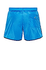 Moncler Swim Short in Electric Blue, view 2, click to view large image.