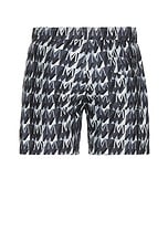 Moncler Swim Short in 3d Monogram Black, view 2, click to view large image.