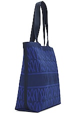Moncler Knit Tote Bag in Navy, view 3, click to view large image.