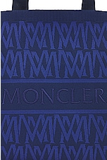 Moncler Knit Tote Bag in Navy, view 5, click to view large image.