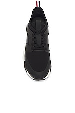 Moncler Lunarove Low Top Sneakers in Black, view 4, click to view large image.