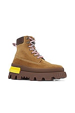 Moncler Mon Corp Ankle Boots in Light Brown, view 2, click to view large image.