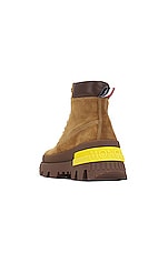 Moncler Mon Corp Ankle Boots in Light Brown, view 3, click to view large image.