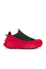 Moncler Trailgrip GTX Low Top Sneaker in Black & Red, view 1, click to view large image.