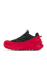 Moncler Trailgrip GTX Low Top Sneaker in Black & Red, view 5, click to view large image.