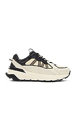 Moncler Lite Runner Low Top Sneakers in White & Black, view 1, click to view large image.