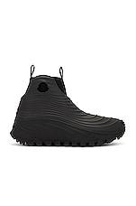 Moncler Acqua High Rain Boots in Black, view 1, click to view large image.