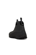 Moncler Acqua High Rain Boots in Black, view 3, click to view large image.