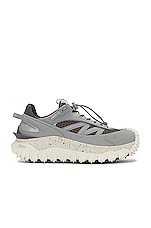 Moncler Trailgrip Low Top Sneakers in Silver Grey, view 1, click to view large image.