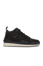 Moncler Pivot Mid High Top Sneakers in Black, view 1, click to view large image.