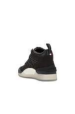 Moncler Pivot Mid High Top Sneakers in Black, view 3, click to view large image.