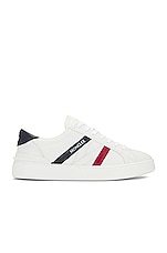 Moncler Monaco M Low Top Sneaker in White, view 1, click to view large image.