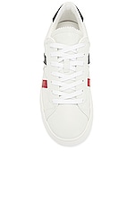 Moncler Monaco M Low Top Sneaker in White, view 4, click to view large image.