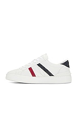 Moncler Monaco M Low Top Sneaker in White, view 5, click to view large image.