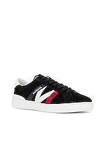 Moncler Monaco M Sneaker in Black, White & Tricolor, view 2, click to view large image.