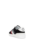 Moncler Monaco M Sneaker in Black, White & Tricolor, view 3, click to view large image.
