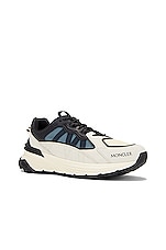 Moncler Lite Runner Sneaker in Eggshell & Black, view 2, click to view large image.
