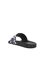 Moncler Basile Slide in Black, view 3, click to view large image.