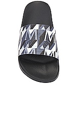 Moncler Basile Slide in Black, view 4, click to view large image.
