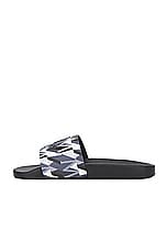 Moncler Basile Slide in Black, view 5, click to view large image.