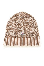 Moncler Beanie in Beige, view 1, click to view large image.