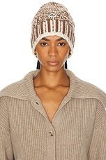 Moncler Beanie in Beige, view 2, click to view large image.