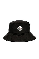 Moncler Bucket Hat in Black, view 1, click to view large image.