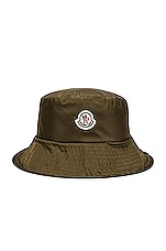 Moncler Bucket Hat in Military, view 1, click to view large image.