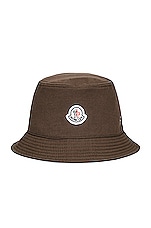 Moncler Bucket Hat in Military Green, view 1, click to view large image.