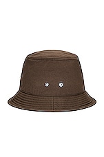 Moncler Bucket Hat in Military Green, view 3, click to view large image.