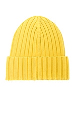 Moncler Beanie in Yellow, view 2, click to view large image.