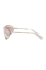 Moncler Metal Sunglasses in Silver, view 3, click to view large image.