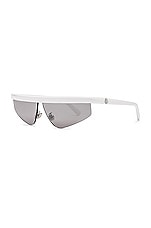 Moncler Acetate Sunglasses in White, view 2, click to view large image.