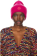 Moncler Beanie in Fuchsia, view 2, click to view large image.