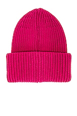 Moncler Beanie in Fuchsia, view 3, click to view large image.